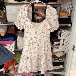 Altar'd State White and Pink Floral Dress